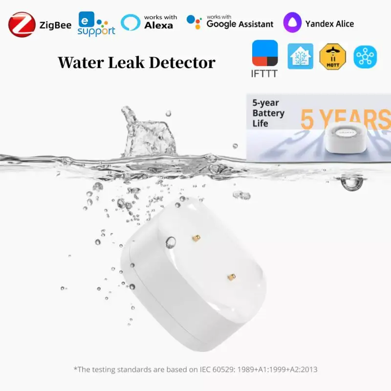 SONOFF SNZB-05P Zigbee Water Leak Detector 5 Years Lifetime IP67 Waterproof Smart Home Remote Control Ewelink Alexa Google Home