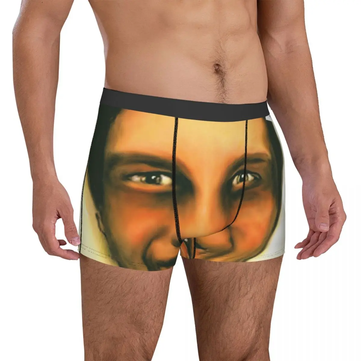 Aphex Twin Underwear Funny Face Classic Panties Custom Boxer Brief 3D Pouch Men Large Size Boxer Shorts