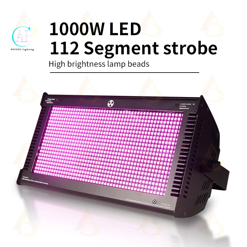 1000W RGB 3 in 1 LED Segmented Strobe Stage Light Background Decorative DMX Control DJ Disco Party Bar Dance Floor Lighting