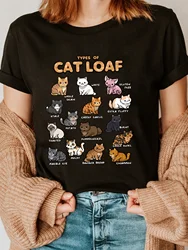 Women's Cat Print Crew Neck Short Sleeve T-Shirt for Summer and Spring Casual Tops Shirt Tops Camisetas Mujer