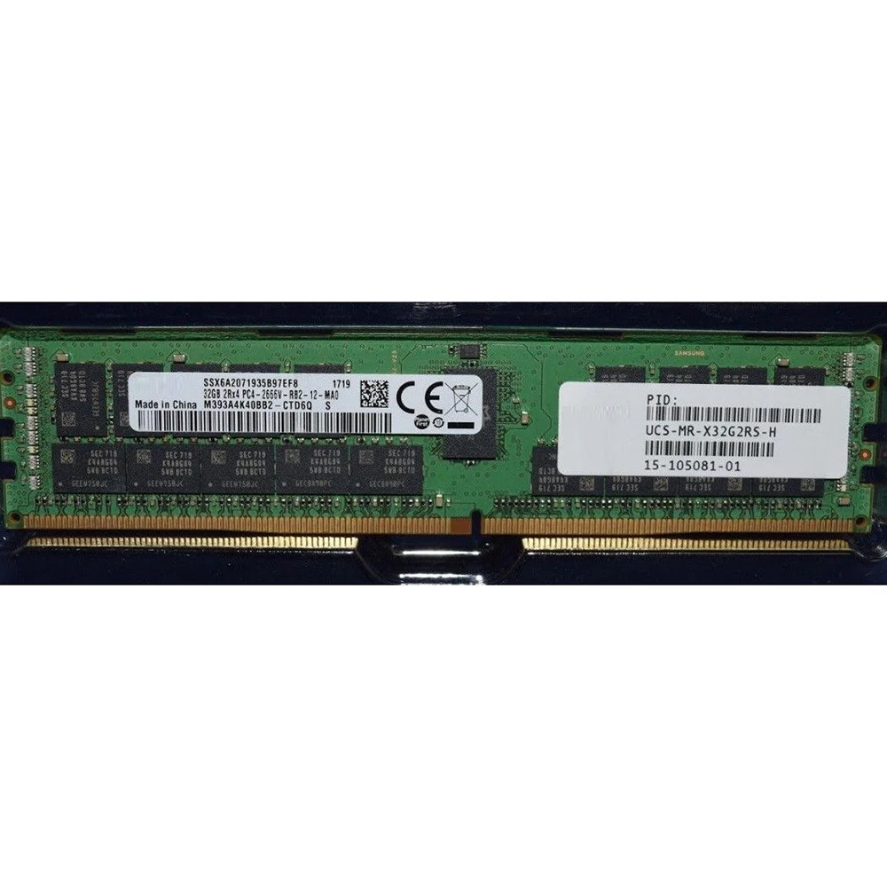 Memoria piezas servidor DDR4, memoria RAM de 1 PC4-2666V-RB2, 32GB, 2Rx4, UCS-MR-X32G2RS-H, 15-105081, 01, alta calidad, funciona bien, envío rápido