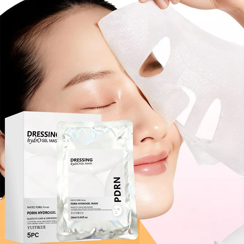 YUITIKUE PDRN Hydrogel Repair Mask 5 Pack 28ml Each Gentle Formula Deep Hydration Firming Bright Glow Facial Skin Mask