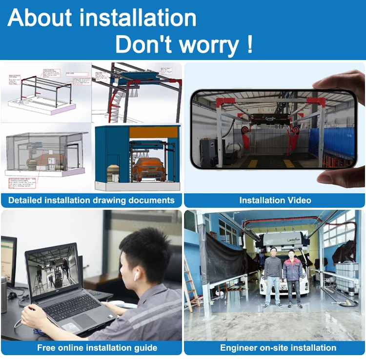 Lavatrice per auto automatica senza contatto portatile senza contatto 360 completamente controllata da computer