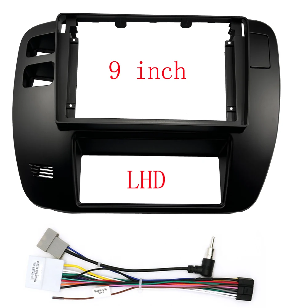 WQLSK 2 DIN 9 INCH Car Radio Frame Kit For Nissan Patrol 1997-2005 Video Audio Player Install Dash Panel Mount Bezel Faceplate