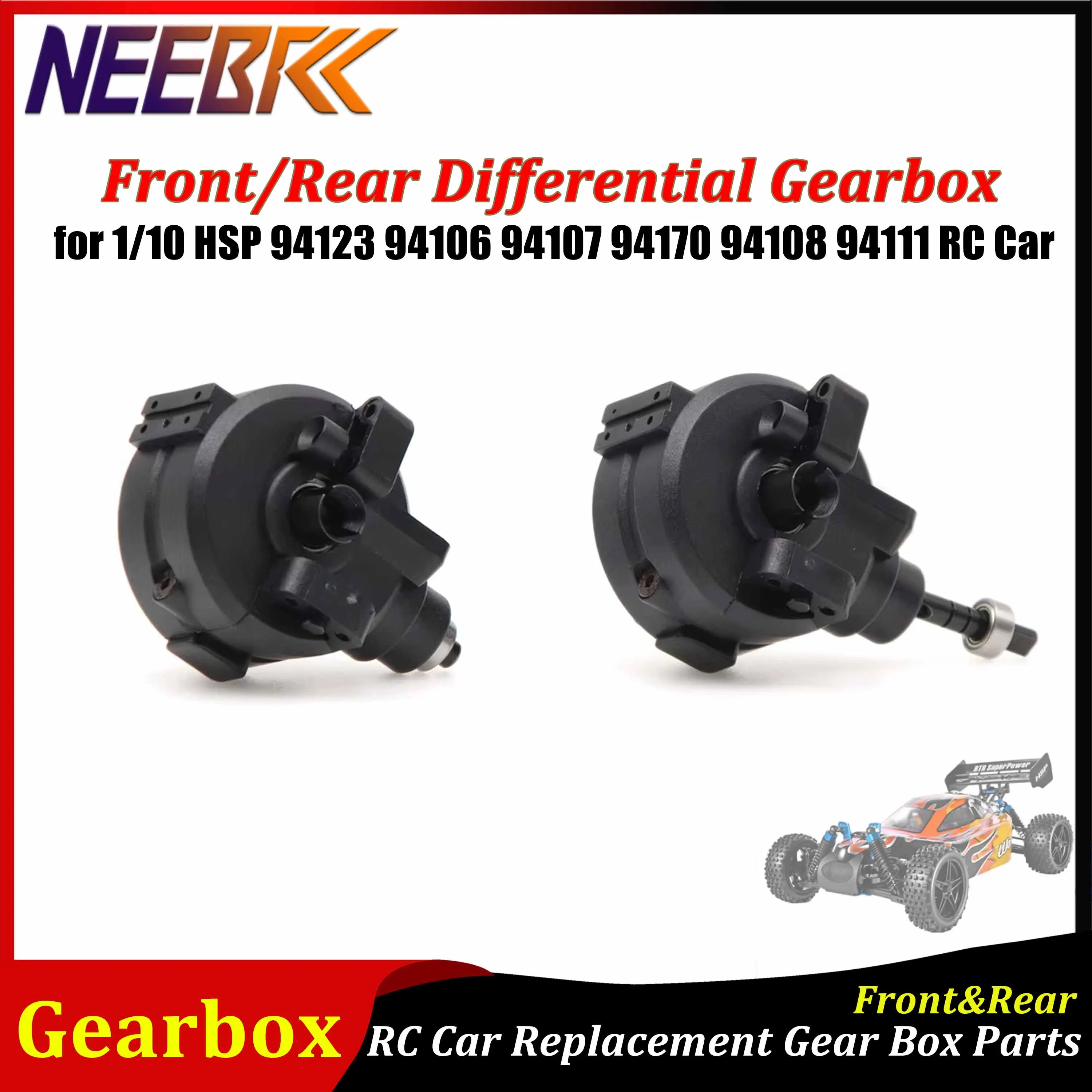 

HSP 1/10 RC Car Front Rear Differential Gearbox for HSP 94101 94103 94103 94107 94111 94123 on-Road Car Racing Buggy Spare Parts