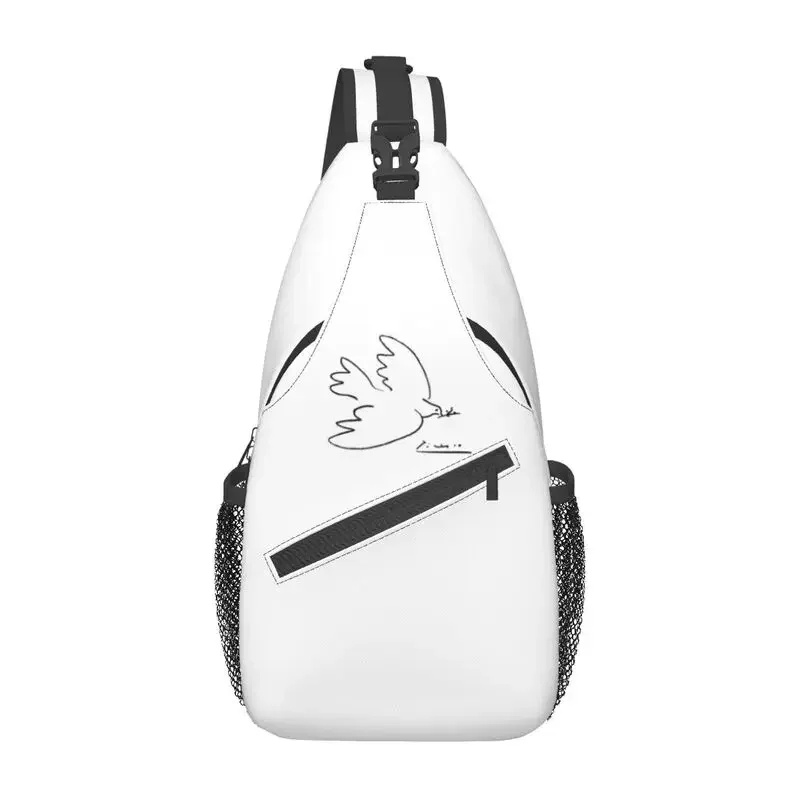 Pablo Picasso Peace Dove Sling Crossbody Backpack Men Custom Spanish Artist Shoulder Chest Bag for Travel Hiking Daypack