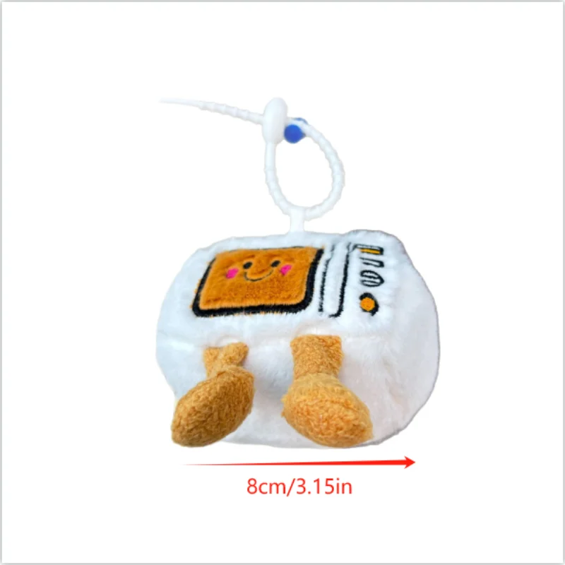 Simulatie Magnetron Pluche Poppen Speelgoed Sleutelhanger Hanger Meisje Jongen Rugzak Charme Tas Ornamenten Grappige Verjaardagscadeautjes Leuk Creatief