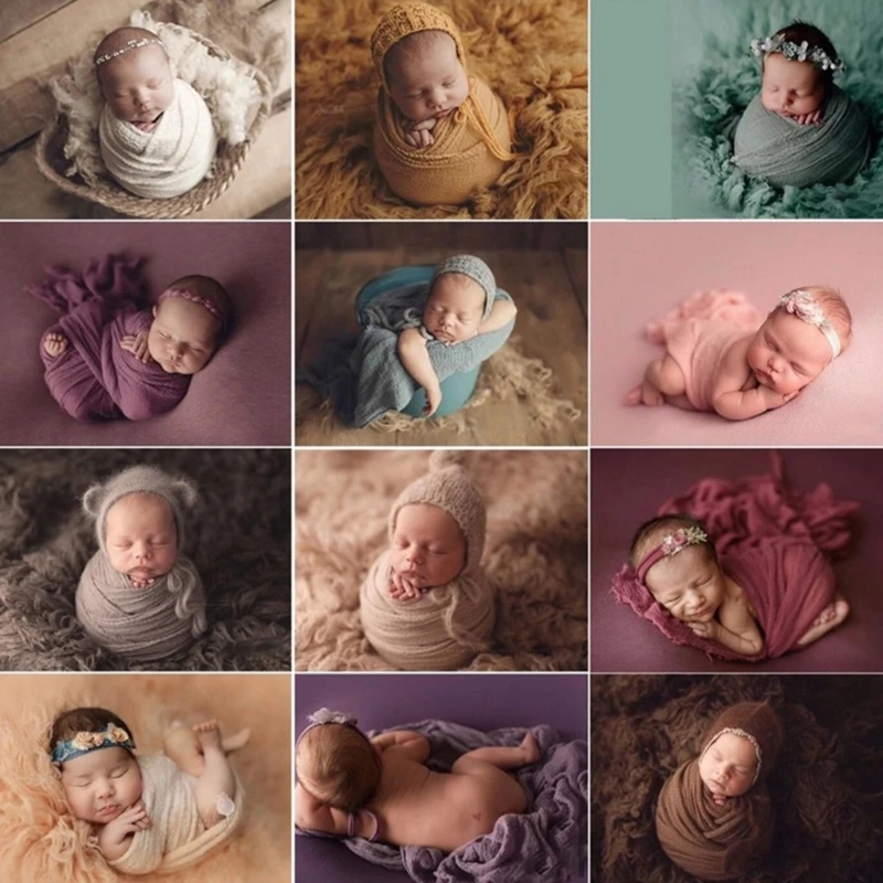 Newborn Photography Props Wrap Blanket Posing Props Blanket Baby Photo Shooting Props Photo Backdrop Swaddling Blankets