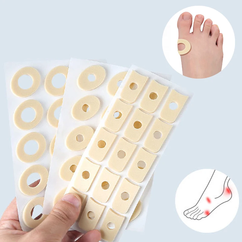 15 pz/foglio piede callo cuscini scarpe tallone Pad schiuma protezione punta piedi Anti-usura Anti-calli Patch protezione antidolorifica