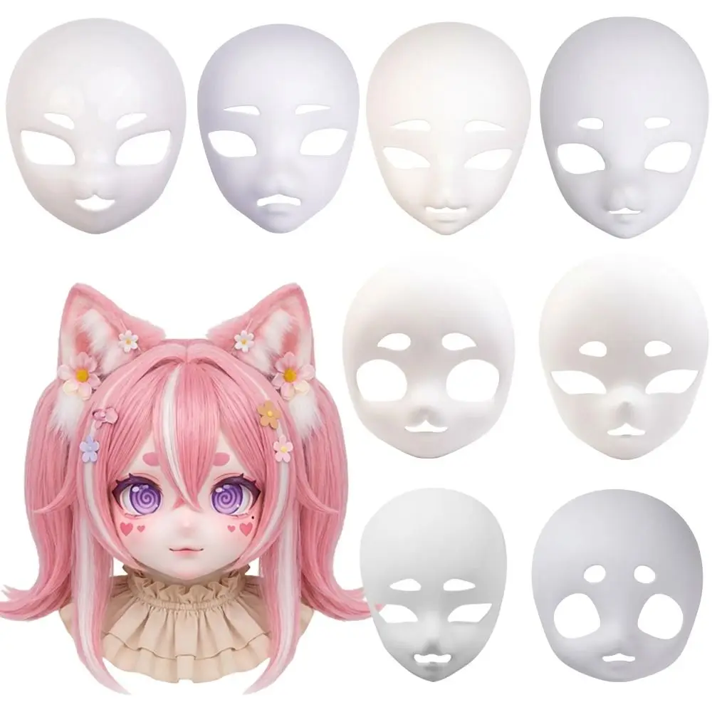 New 3D Cosplay Kigurumi Base Beast Skull Mask Animal DIY Cat Head Skull Masks Plastic Furry Mask Costume Prop