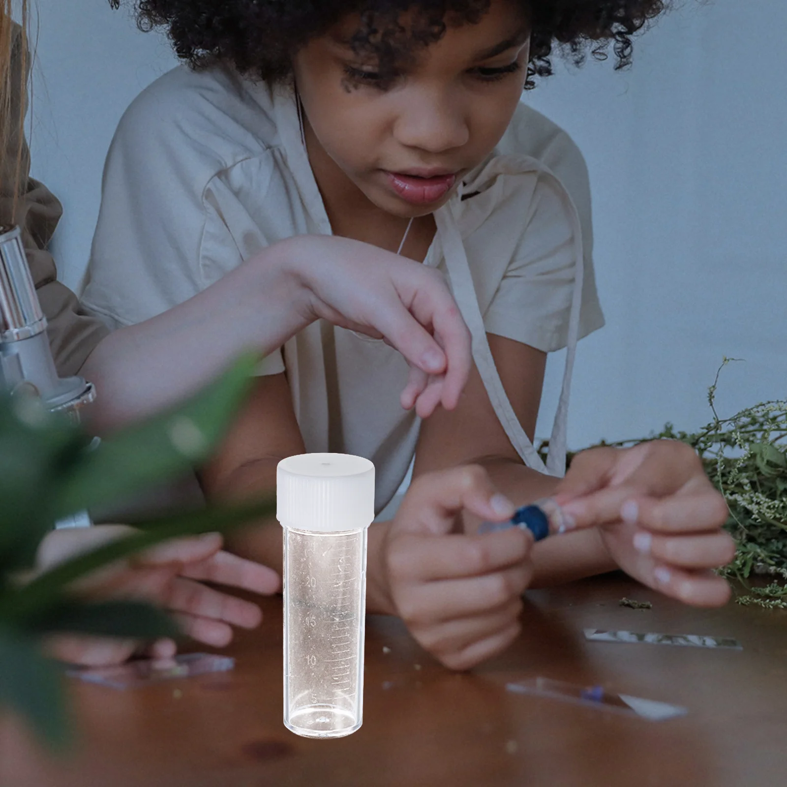 

50Pcs Sputum Culture Bottles Plastic Vials Leak Proof Screw Lids Lab Specimen Containers Sample Storage Tubes Medical Testing