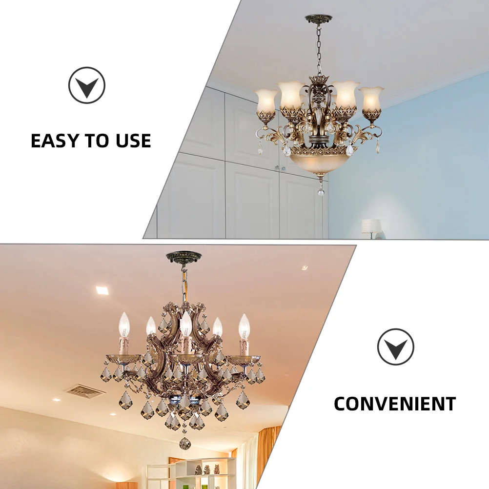 

4 pcs Vintage Ceiling Light Canopy Decorative Chandelier Plate Cover Hook Replacement Parts Zinc Alloy Metal For Home Living