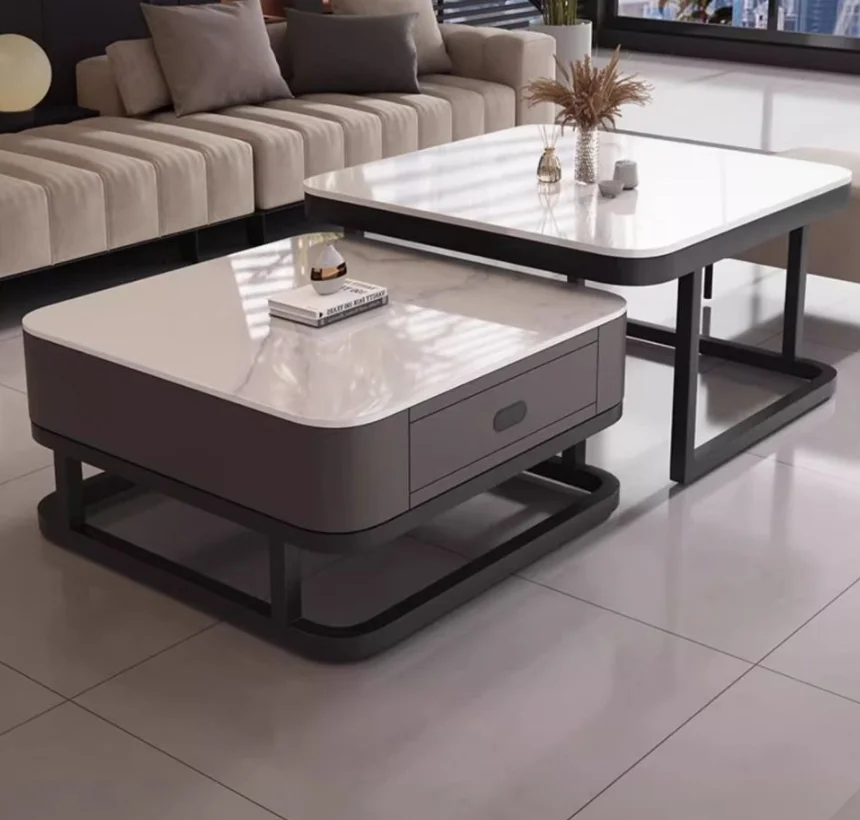 

Living Room Furniture Interior Decoration Contemporary Center White Marble Coffee Table