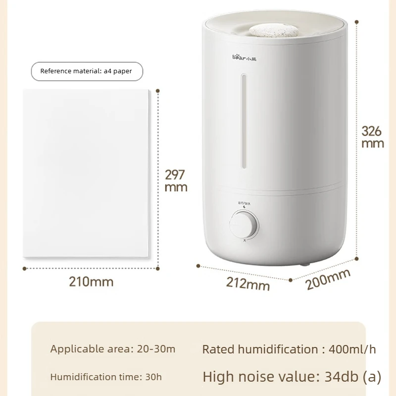 Desktop Air Humidifier, 30H Continuous Mist with Low Water Protection, 360 Degree Easy Clean Tank for Bedroom Nursery Home Use