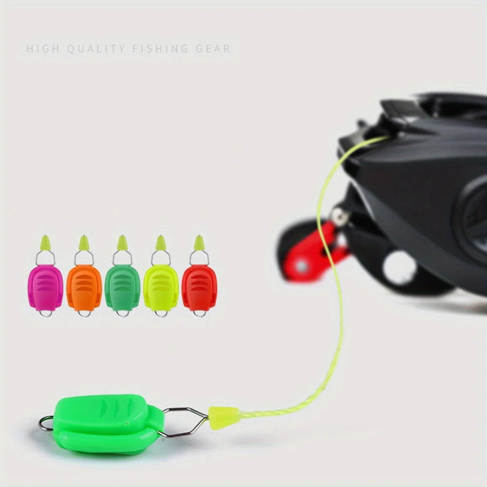 5/10/15pcs Updated Fishing Line Stopper Clip with silicone plug for Baitcasting Reel Spool Card Lines Device Tackle Accessories view 4