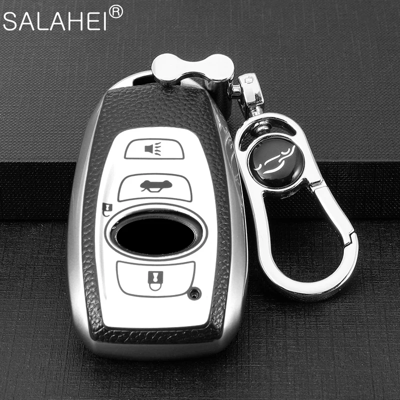 

Leather Car Remote Key Case Fob Cover Shell Bag For Subaru BRZ STI XV SV Forester Legacy Outback Crosstrek Impreza WRX Ascent