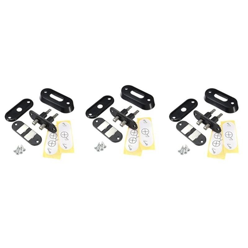 

3Pcs Black Sliding Door Contact Switch For Car Van Alarm Central Locking For VW T4 FORD