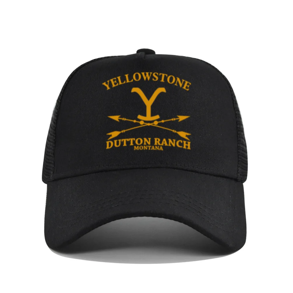 

Baseball Cap Silk Screen Yellowstone Mesh Printed Trucker Cap Unisex Washable Breathable Sun Hat