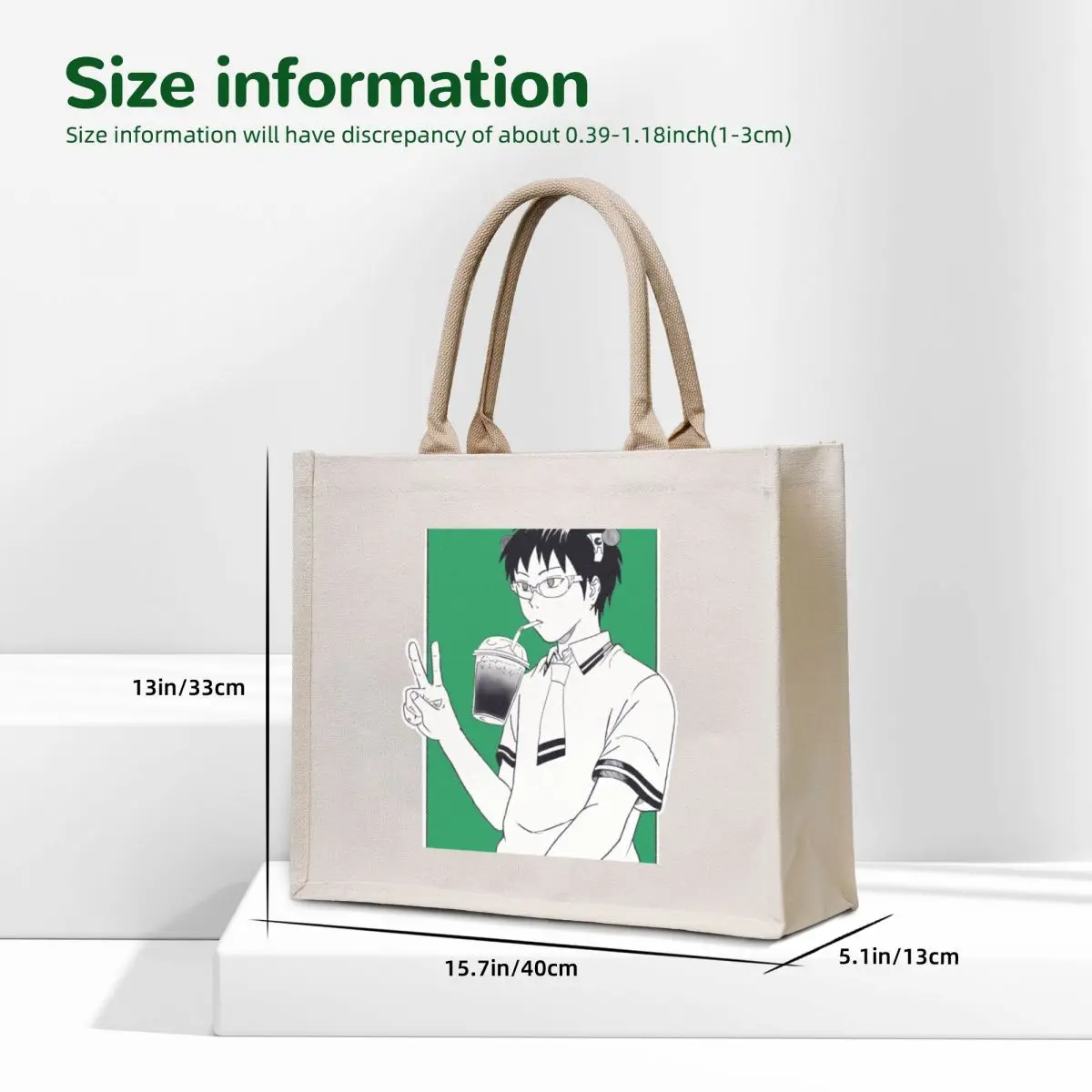 Saiki K Tote Bag Women's shopper Big bag women Candy bags great bag