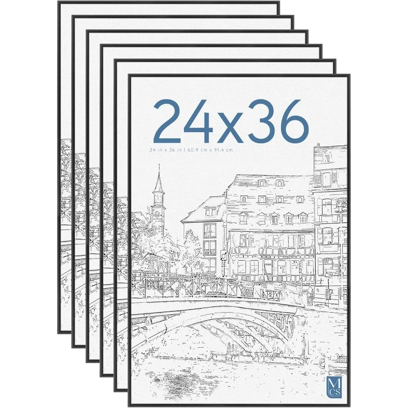 

Original Poster Frame 24x36 Black Lightweight Vertical & Horizontal Wall Hanging Large Picture Frame for Posters