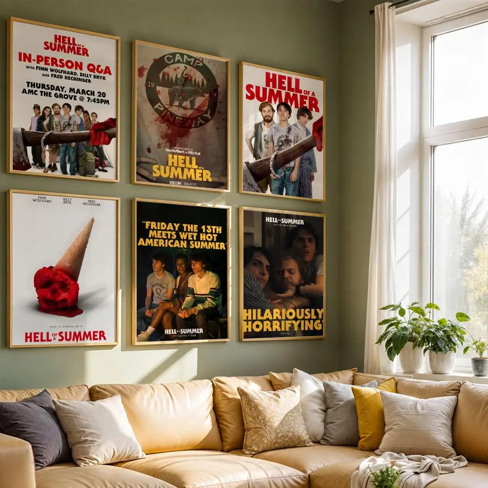 Scary Summer Movie H-Hell Of A Summer Poster HD Quality Wall Art Retro Posters For Home Room Wall Decor Kawaii Room Decor