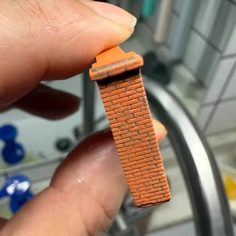 1/150 Miniaturowa Ściana z Gipsu Imitująca Cegłę, Model Czerwonego Ogrodzenia do Budynków w Skali N, Architektura, Domek dla Lalek, Dekoracja Ogrodu, 1 szt.