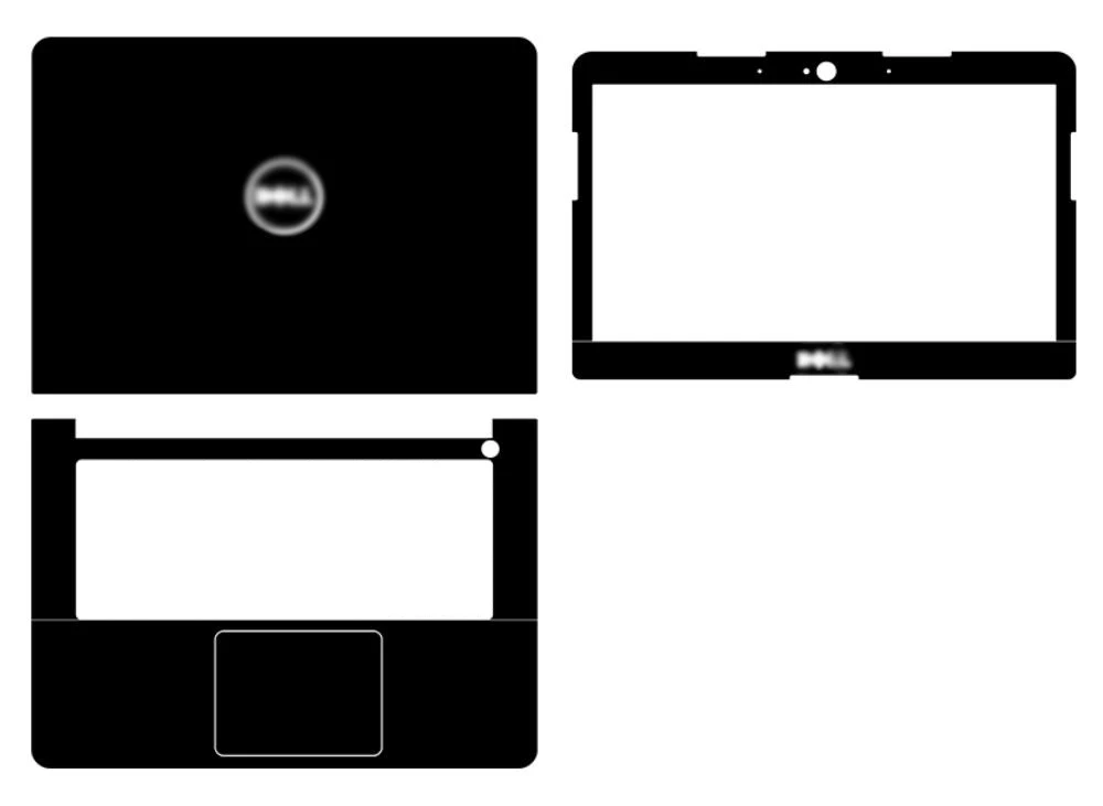 

Предварительно вырезанная черная виниловая наклейка из углеродного волокна для DELL Latitude 3450.