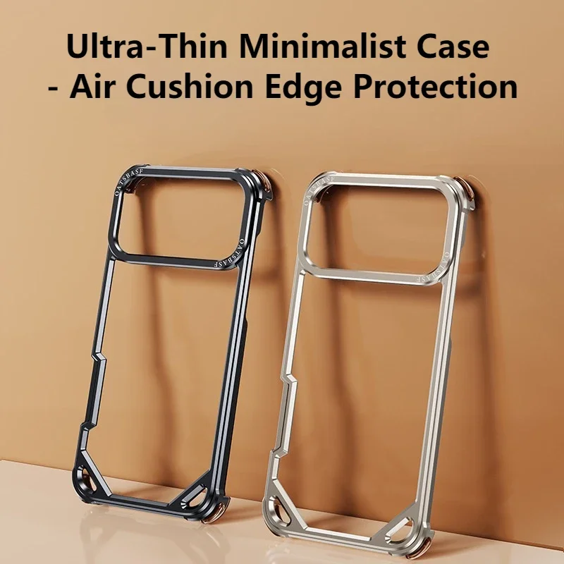 

Металлический чехол для телефона с рассеиванием тепла для iPhone 17, Air 17 16, 15, Pro Max, ультратонкий противоударный чехол для телефона Magsafe на воздушной подушке