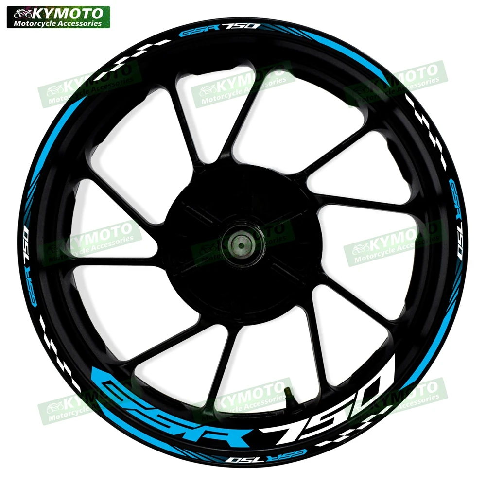 

For GSR750 GSR 750 motorcycle 17 inch front and rear wheel stickers decoration waterproof reflective rim stickers