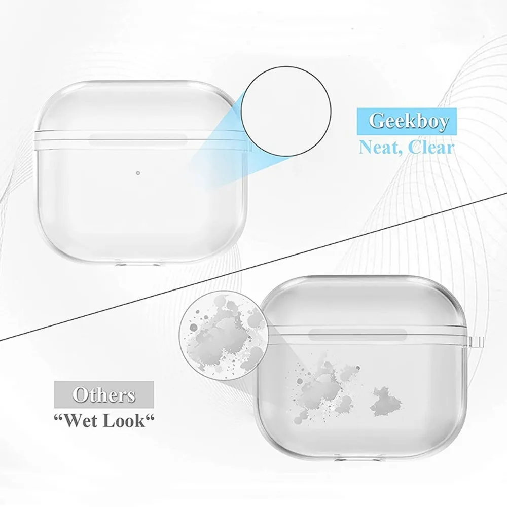 에어팟 프로3 이어폰 케이스용 투명 케이스, 귀걸이 끈 가방 포함, 에어팟 프로 3 이어폰용 낙하 방지 보호 케이스