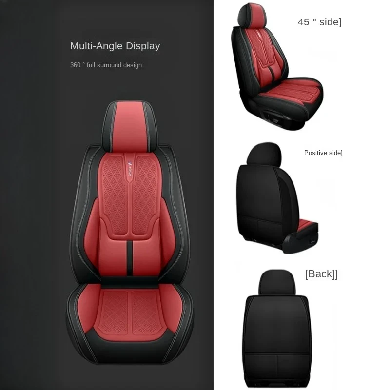 غطاء مقعد السيارة من جلد البولي يوريثان مقاوم للماء وناعم ومريح ومقاوم للاهتراء، غطاء كامل من الأمام والخلف 5 مقاعد