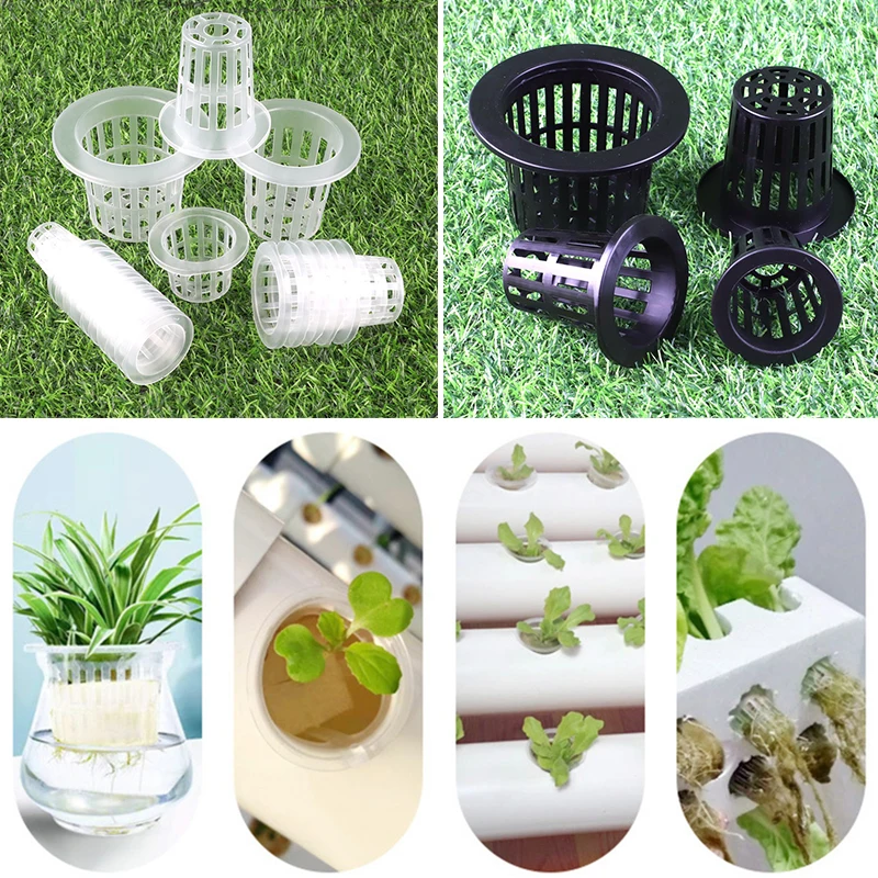 20Pcs Hydroponic Soilless Mesh Net Basket Plant veg Grow Nursery Cup Pot Sponge tray Aeroponic Veg Planter Clone Mesh Pots