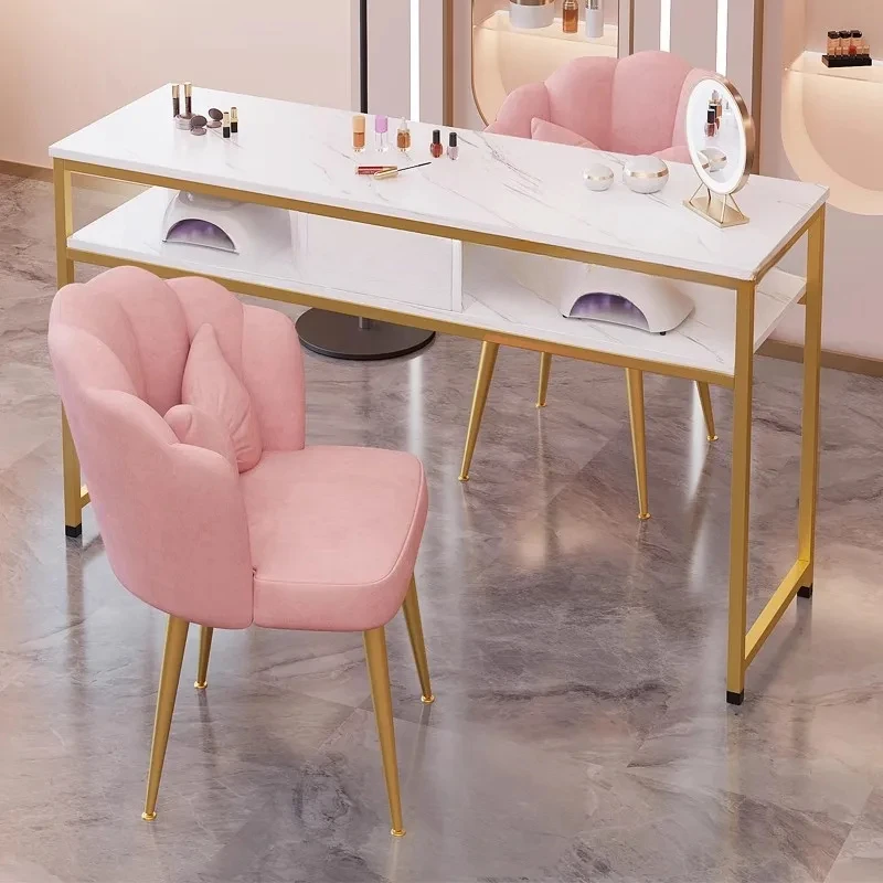 

Exquisite Nail Table Supplies Modern Vanity Manicure Beauty Table Nailtech Mesas De Manicura Commercial Salon Furniture