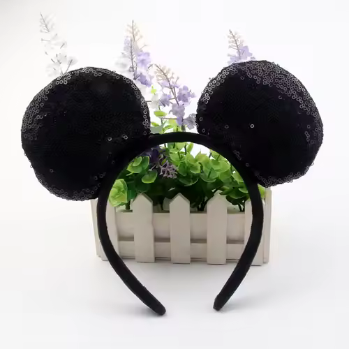 Mouse Headband Cartoon Ears Sequin Bows Hairband Party Cosplay Hair Accessories Children Adults Toys Gift - Image 17