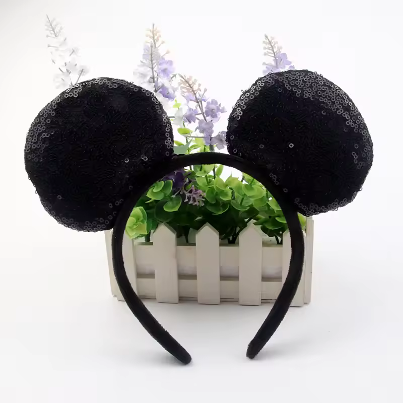 Mouse Headband Cartoon Ears Sequin Bows Hairband Party Cosplay Hair Accessories Children Adults Toys Gift - Image 17