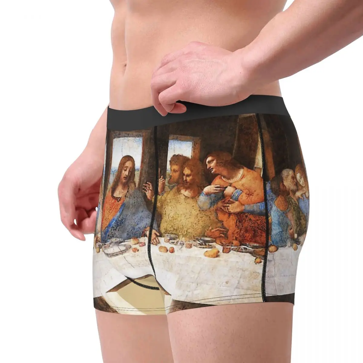 Jesus Christ Nativity The Last Supper By Leonardo Da Vinci Underpants Cotton Panties Man Underwear Ventilate Shorts Boxer Briefs