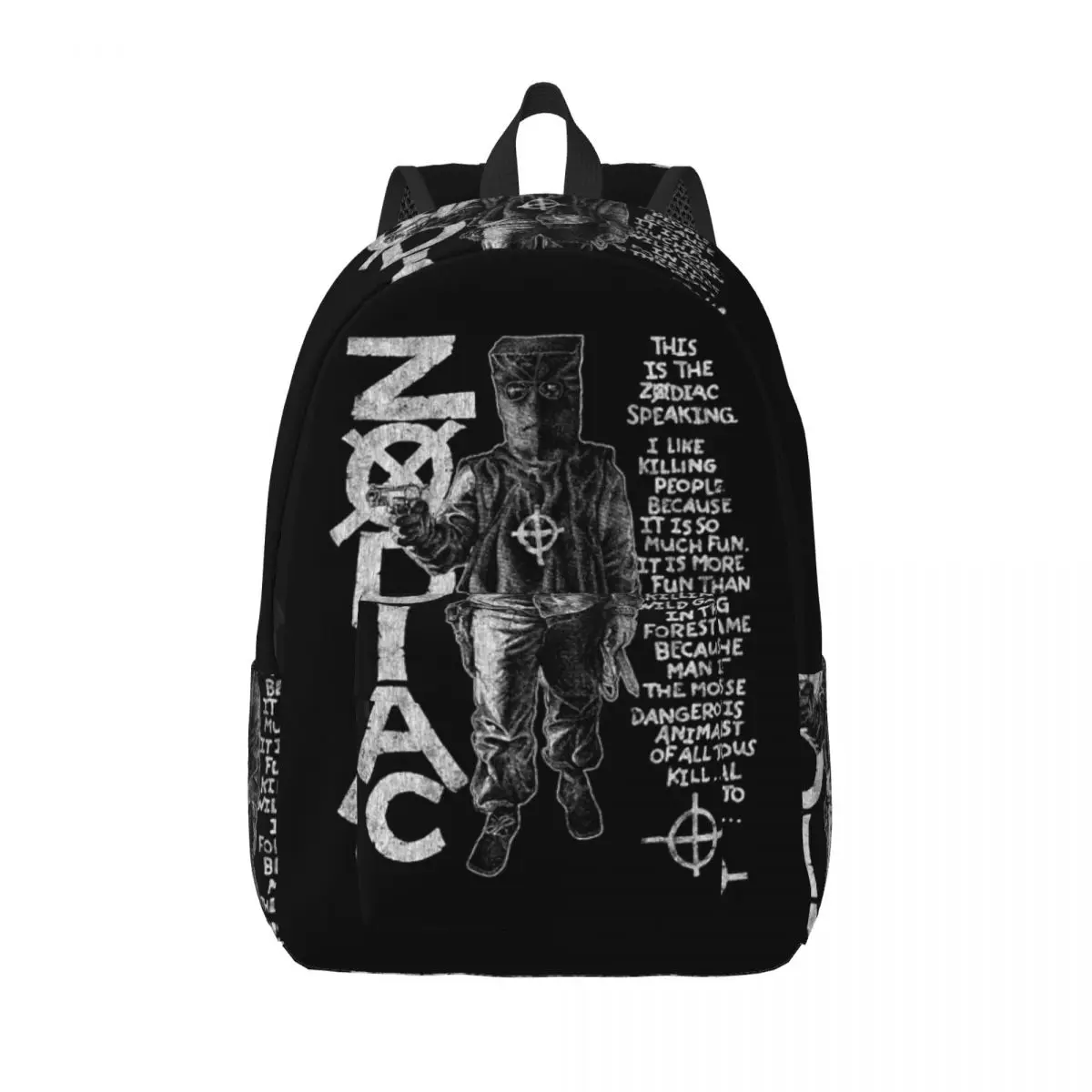 Zodiac,David Fincher,Crime,Serial Killer Student Backpack School Bag Hiking Travel Daypack for Men Women Bookbag Shoulder Bags