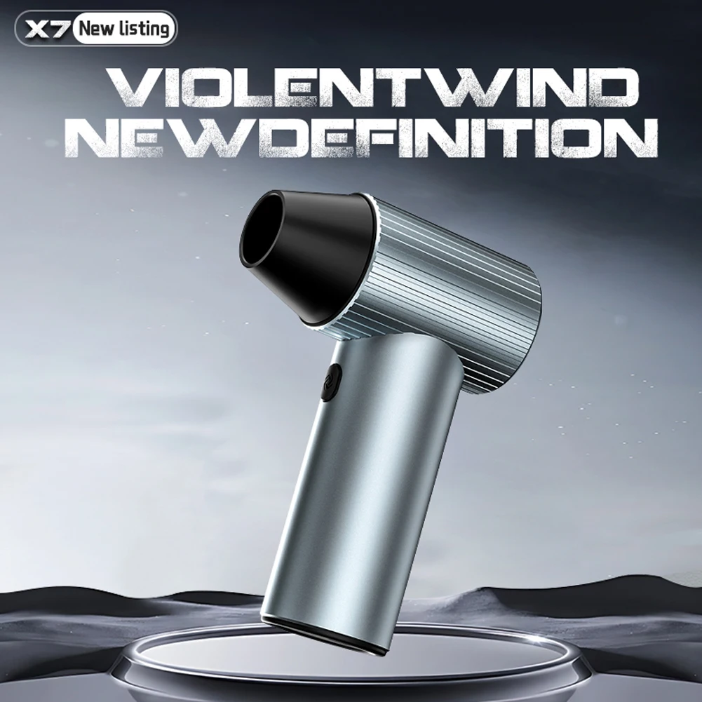 

X7 Turbo Violent Fan 40mm Large Brushless Motor Metal Shell Powerful Blower Handheld Duct Fan Car Blower Home Power Tools
