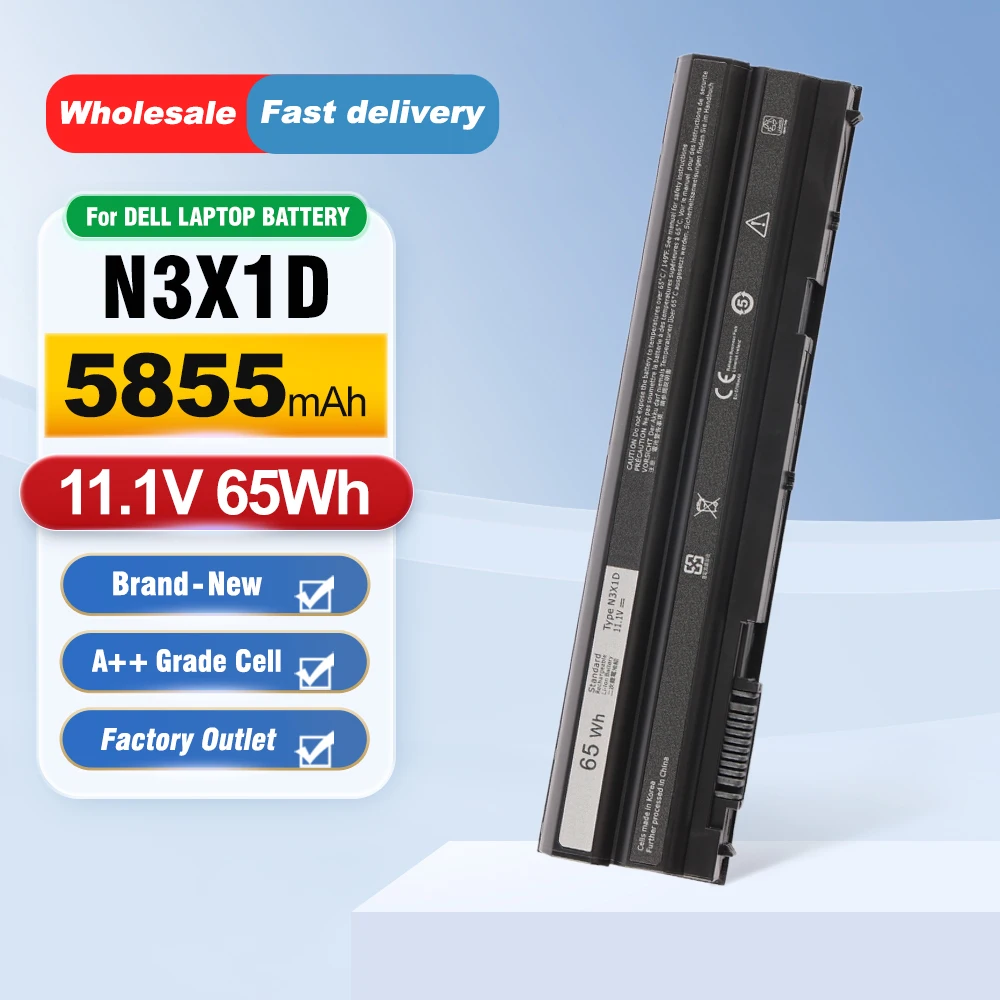 

ETESBAY N3X1D 65WH 11.1V Laptop Battery for DELL Latitude E5420 E5430 E5520 E5530 E6420 E6520 E6430 E6440 E6530 E6540