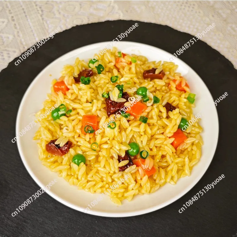 Mexican Hand Fried Rice Simulation Realistic Fake Food Model Lifelike Decoration Photography Restaurant Window Display Ham