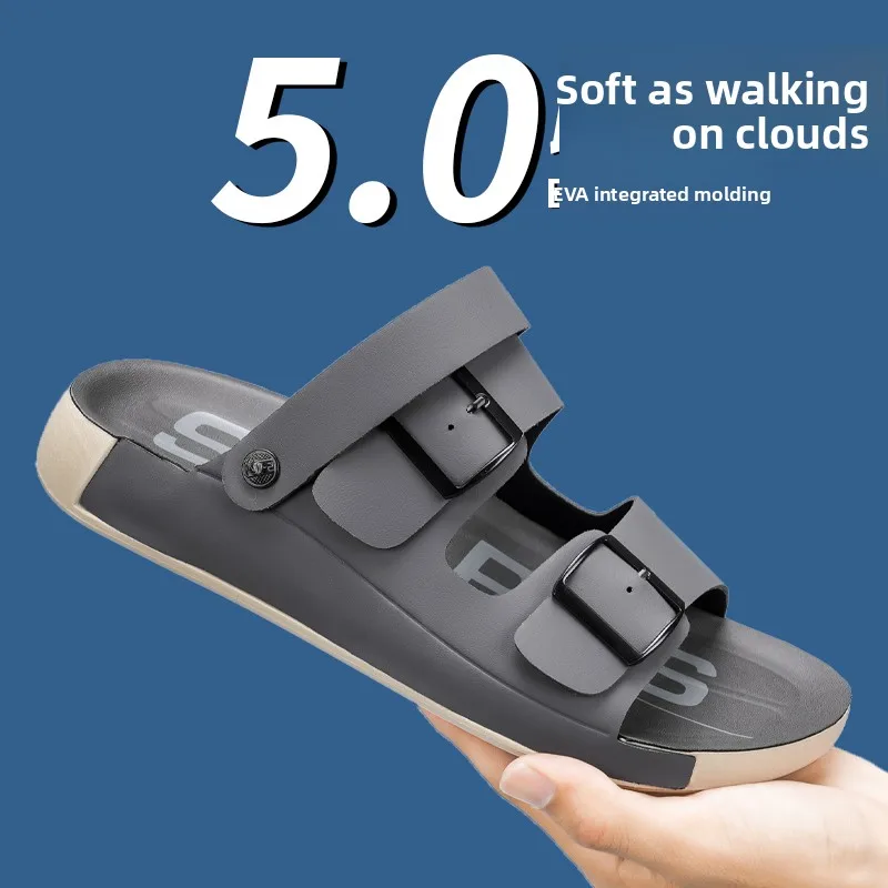 Large Size Men's Sandals Summer Anti-Slip Deodorant Wear-Resistant  Thong Slippers Driving Slippers Thick Bottom