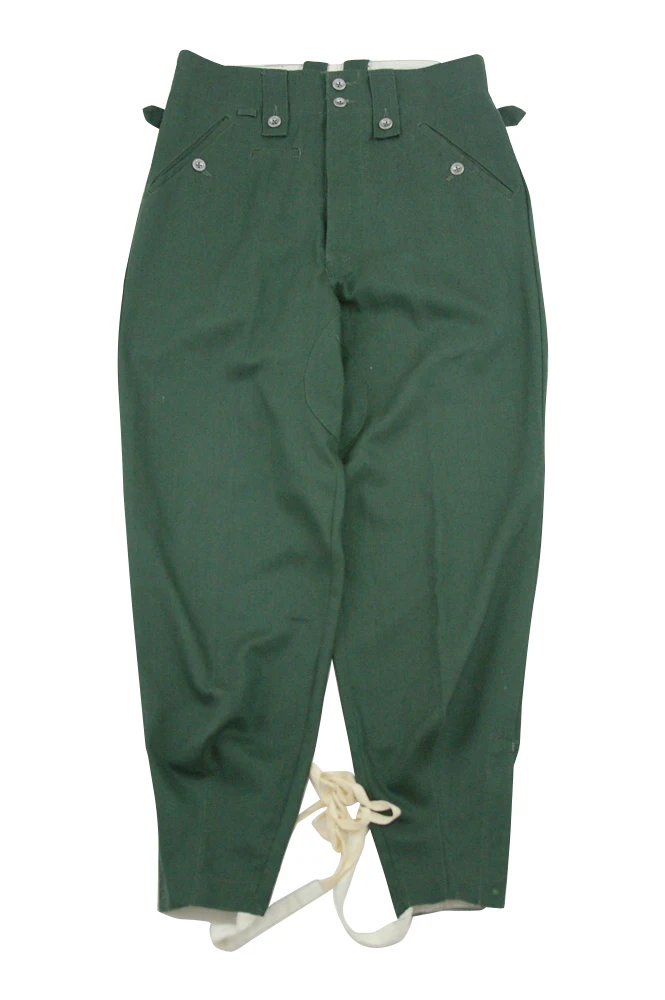 GUHB-005 WWII German M43 summer HBT reed green field trousers keilhosen