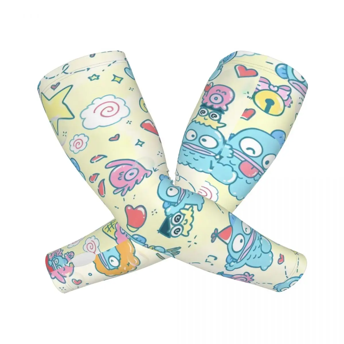 Custom Hangyodon Cooling Arm Sleeves for Women Men Contrast Cuteness Fishing Cycling Driving Tattoo Cover Up