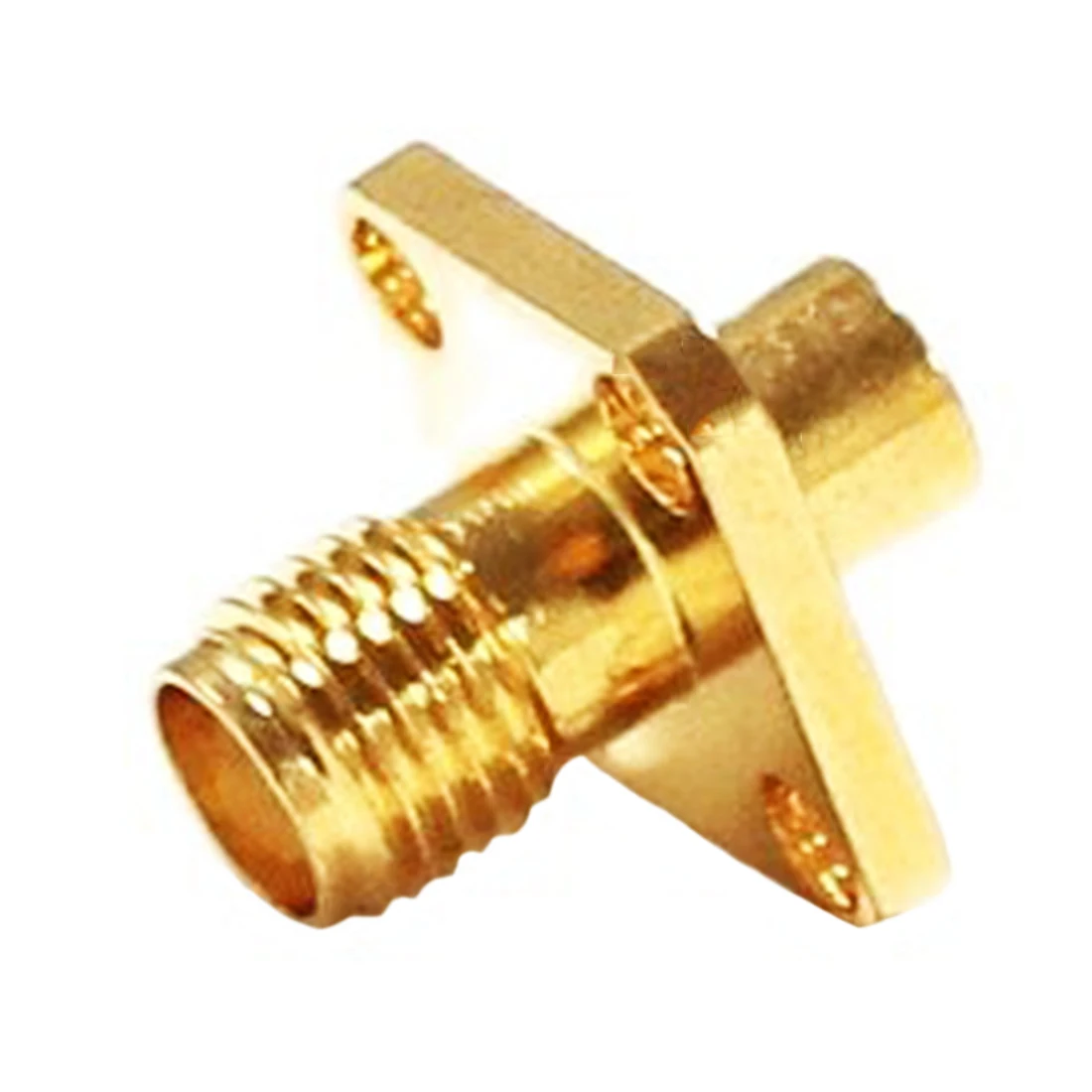 1 Máy Tính SMA Nữ Jack RF Dỗ Cổng Kết Nối 4 Lỗ Bảng Điều Khiển Gắn Hàn Cho RG405 086 "Goldplated Khung Xe hàn Nhà Ga