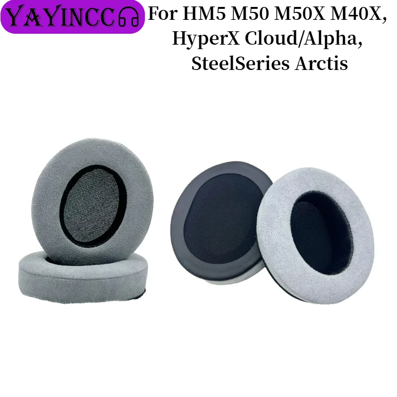 

1 Pair Replacement Foam Ear Pads Pillow Cover For HM5 M50 M50X M40X, HyperX Cloud/Alpha, SteelSeries Arctis Headphone Headset