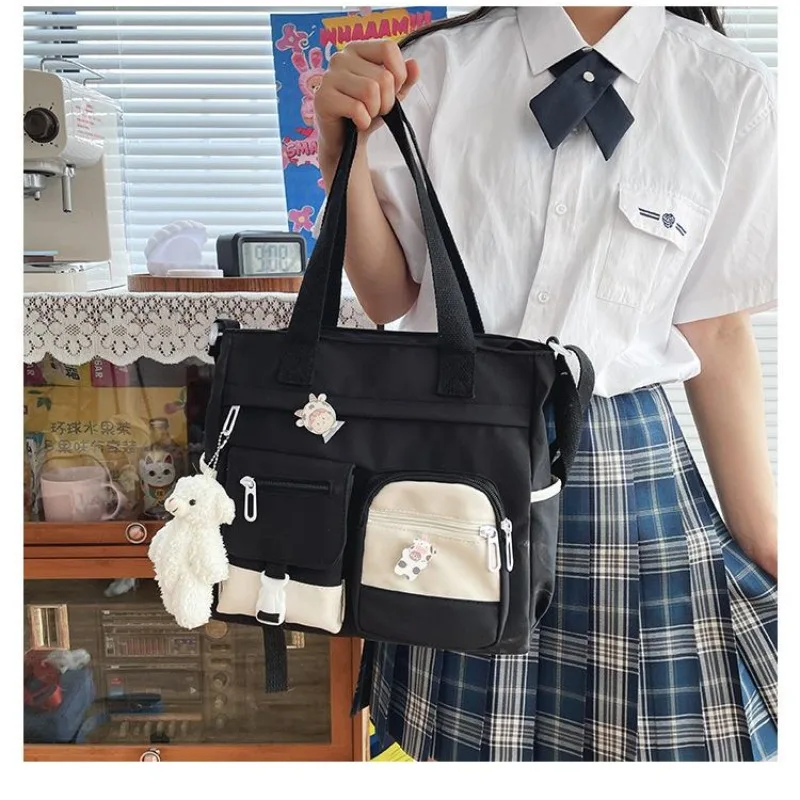 Handbags Shoulder Bags Messenger Bag Cross Body Bag Japanese Korea Waterproof Canvas Women Student Girl Tote Handbag Daily Gift