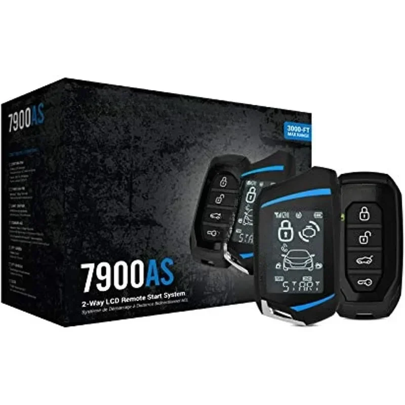 

Hot Sellers.CS7900-AS All-in-One 2-Way Remote Start and Alarm Bundle w/ 3000 Feet Range.NEW