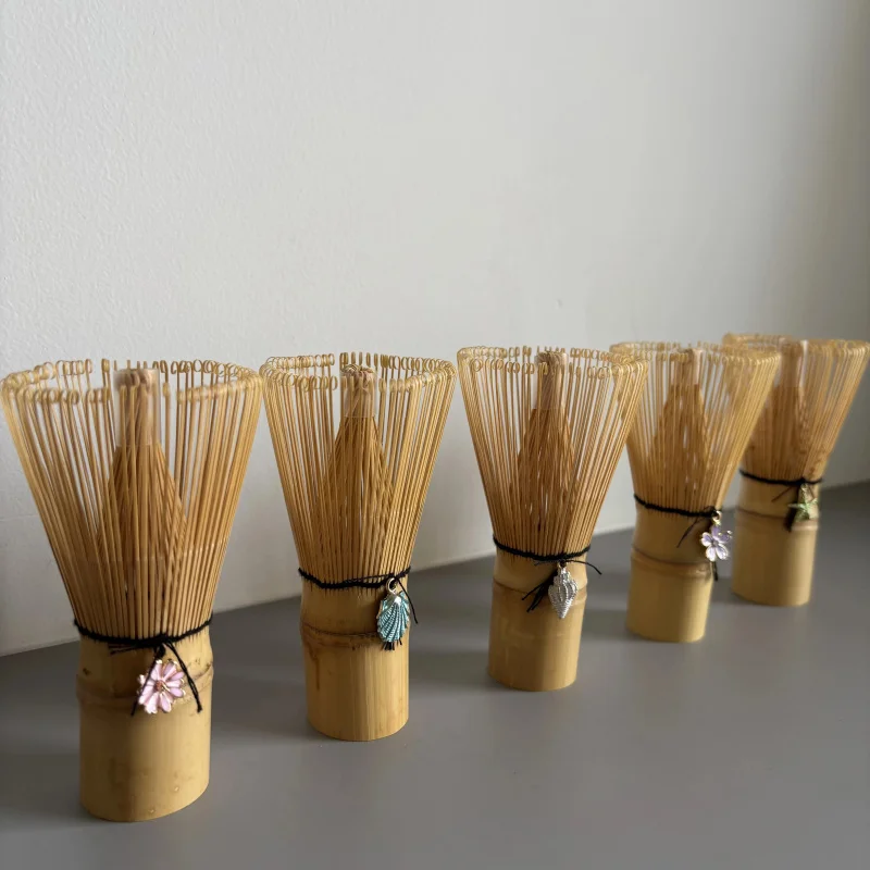custom.Japanese Ceremonial Grade Matcha Tea Set Whisk Spoon Custom Accessories Different Color Threads Matcha Wh