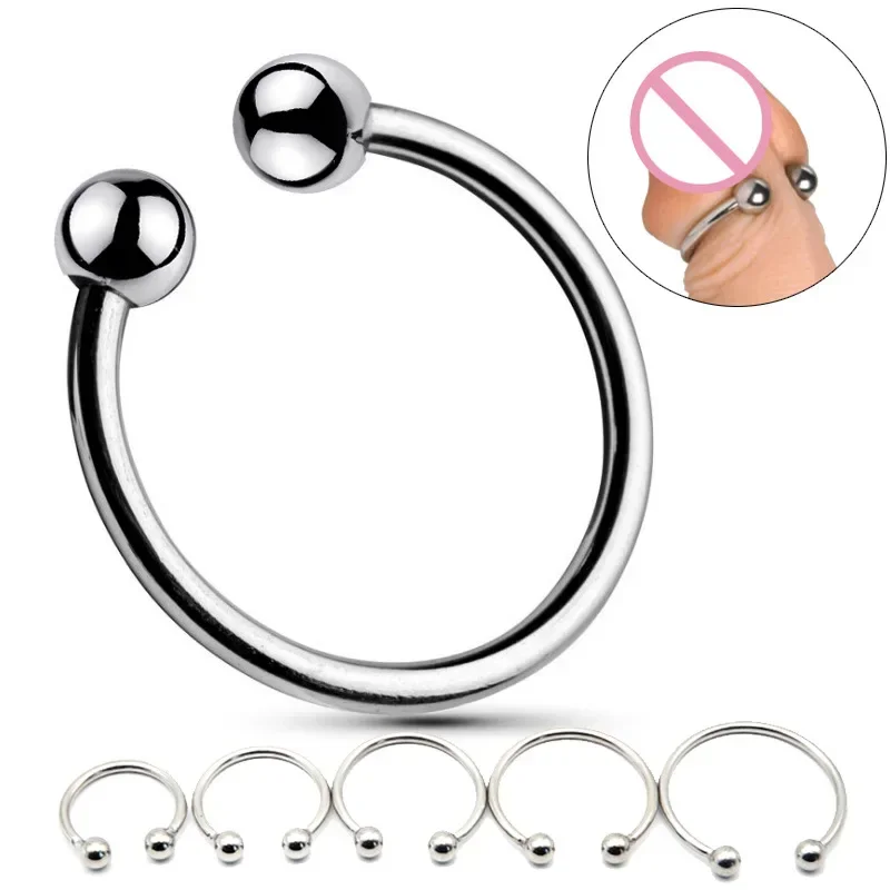 Penis Ring Stainless Rings Head Glan Stimulating Adult Products Male Sex Toys Metal Ring Sex Toys for Men Delay Ejaculation