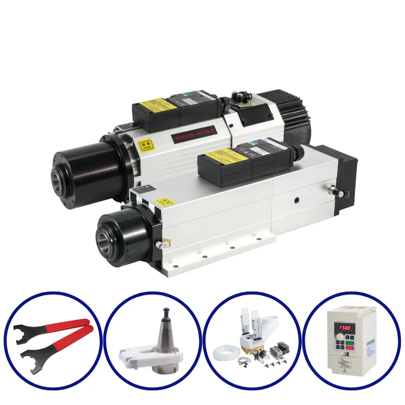 4.5kw 6kw 7.5kw 9kw 12kw 13.5kw ISO30BT30 CNC Router Atc Tool Change Spindle Dc Motor Air Cooling For Milling Metal High Rpm